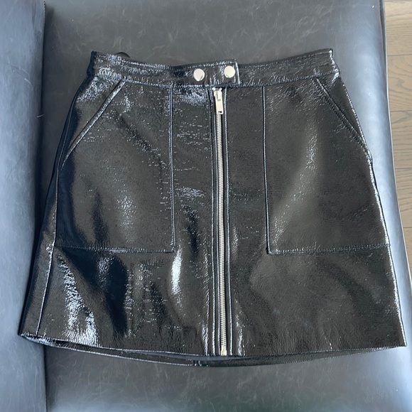 Mango Patent Leather Skirt - Picture 3 of 5